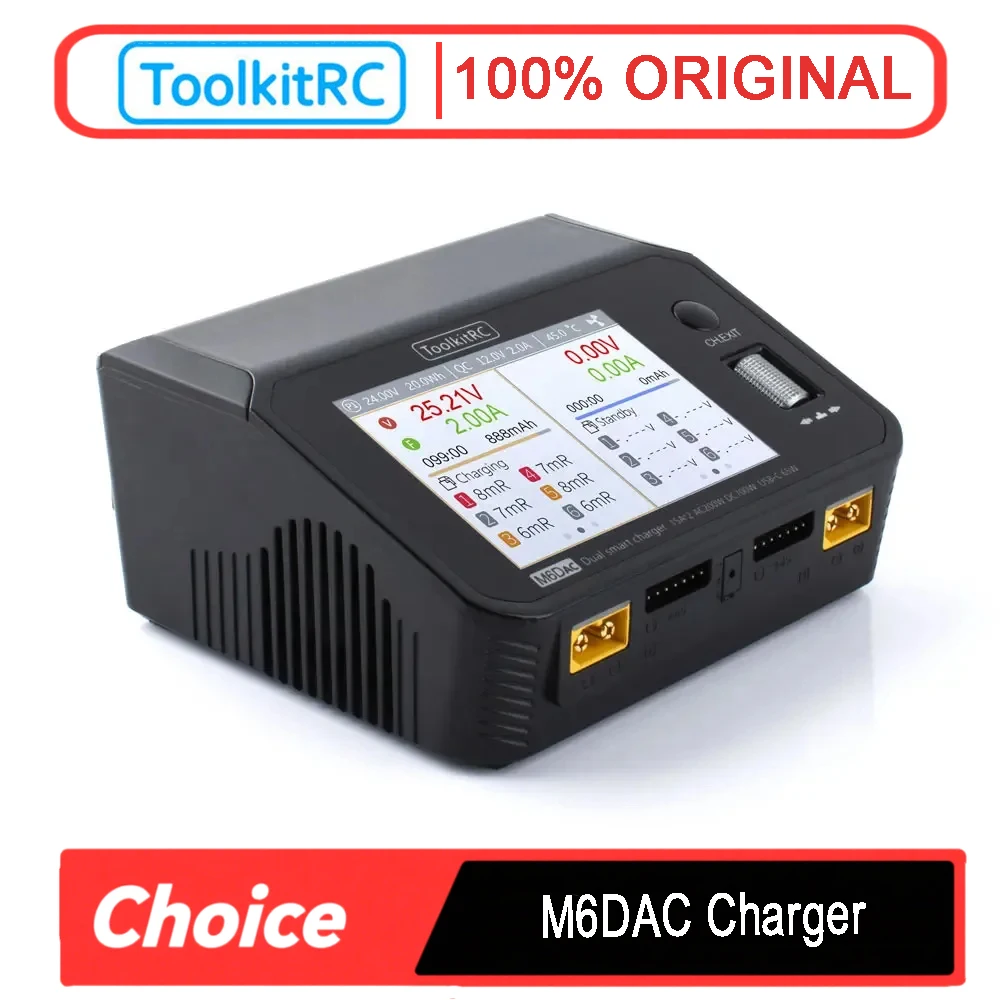 ToolkitRC M6DAC Dual Channel 7 - đánh giá và giá Toolkitrc M6Dac Smart Charger